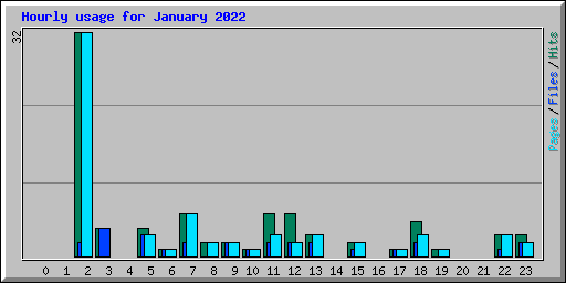 Hourly usage for January 2022