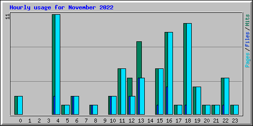Hourly usage for November 2022