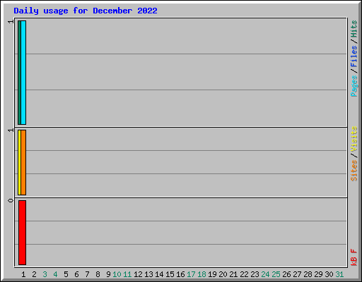 Daily usage for December 2022