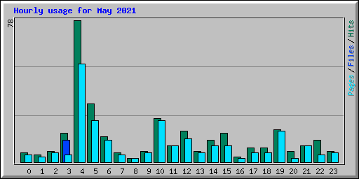 Hourly usage for May 2021