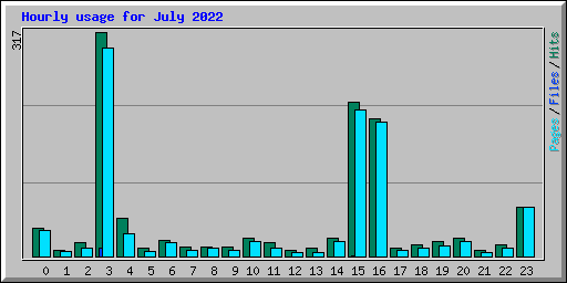 Hourly usage for July 2022